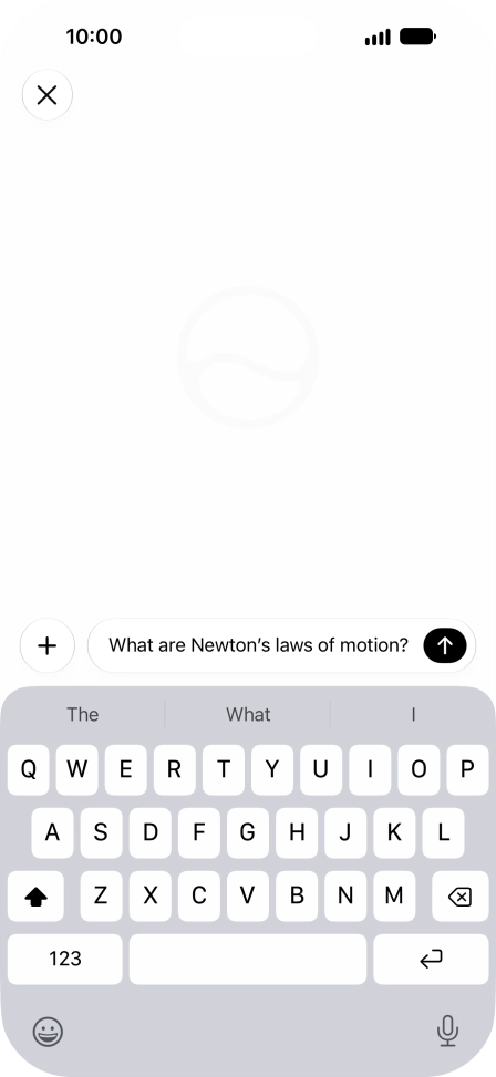 Follow the instructions on the screen to type or speak the required question. You can also attach pictures or documents and ask questions to them. Follow the instructions on the screen to type or speak the required question. You can also attach pictures or documents and ask questions to them.