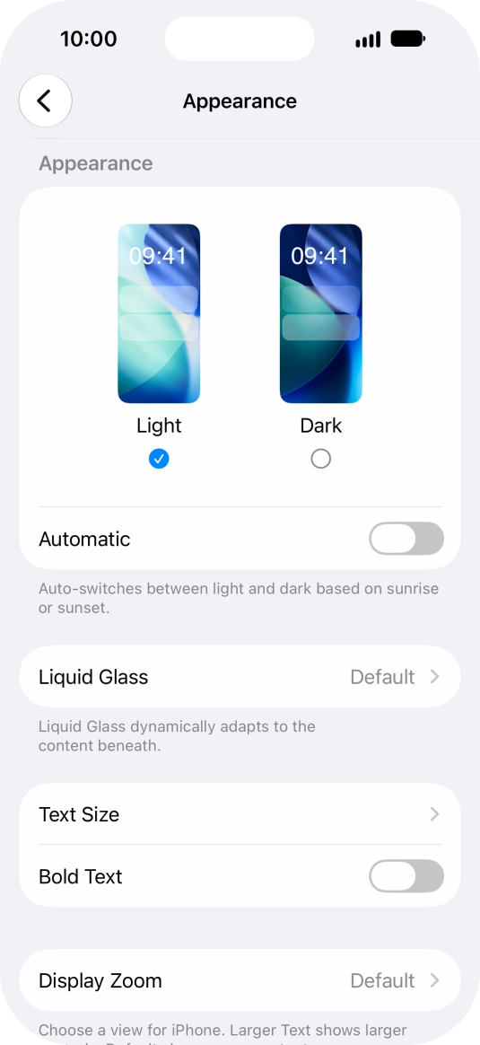 Press Dark. Press Dark.