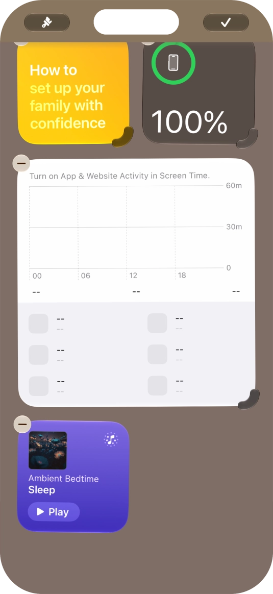 Press the confirm icon.
