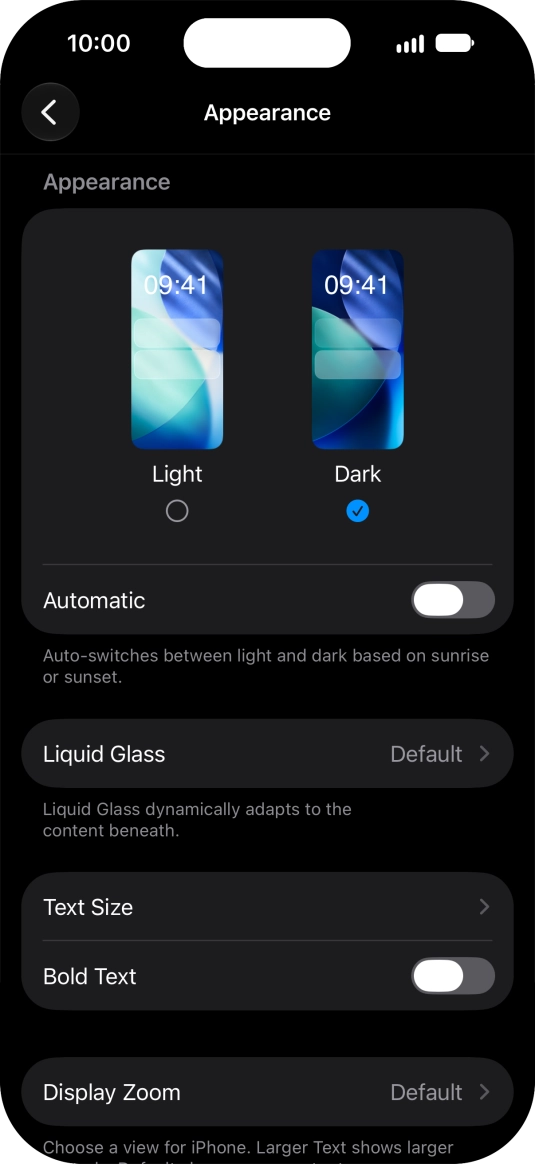 Press the indicator next to Press the indicator next to