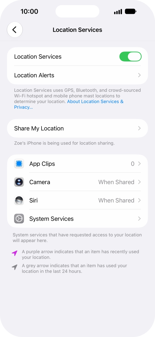 Press the required app.