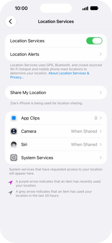 Press the required app. Press the required app.