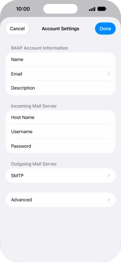 Press SMTP.