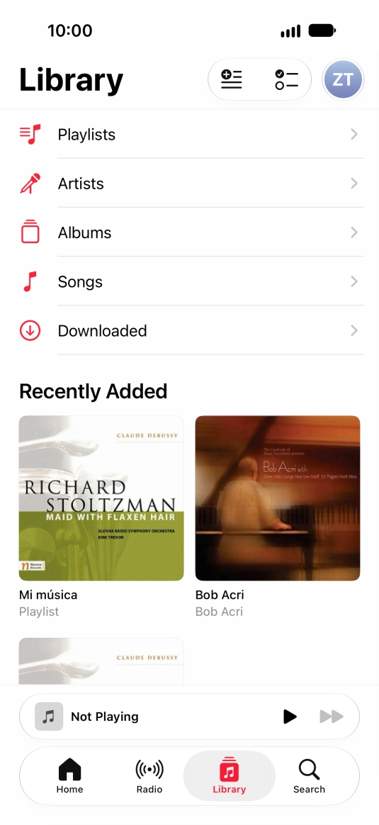 Press Playlists.