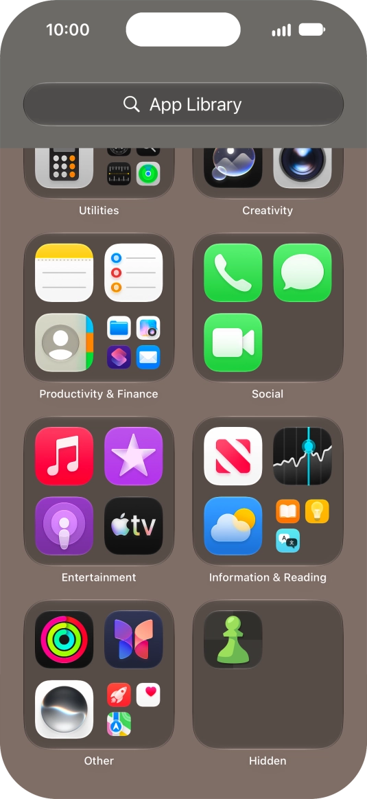 Press and hold the required app.