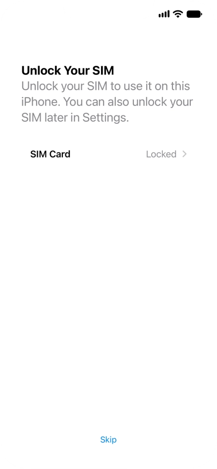 Press SIM Card. Press SIM Card.