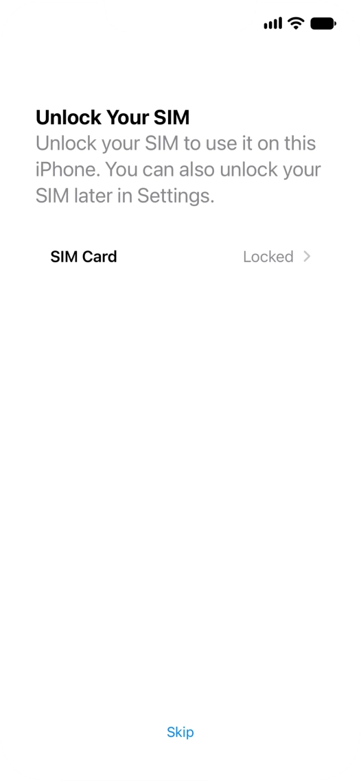 Press SIM Card. Press SIM Card.