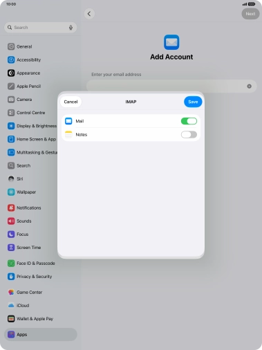 Press Save. Your email account has now been set up. To select more settings for incoming and outgoing server, proceed with the following steps. Press Save. Your email account has now been set up. To select more settings for incoming and outgoing server, proceed with the following steps.