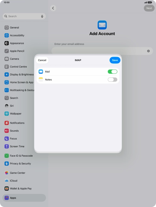 Press Save. Your email account has now been set up. To select more settings for incoming and outgoing server, proceed with the following steps. Press Save. Your email account has now been set up. To select more settings for incoming and outgoing server, proceed with the following steps.