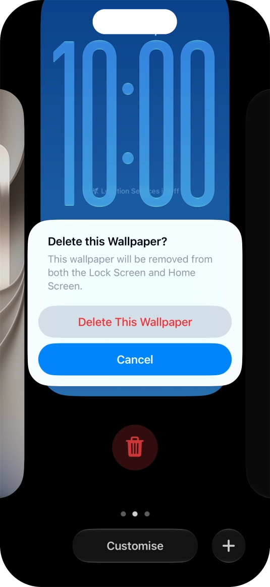 Press Delete This Wallpaper.
