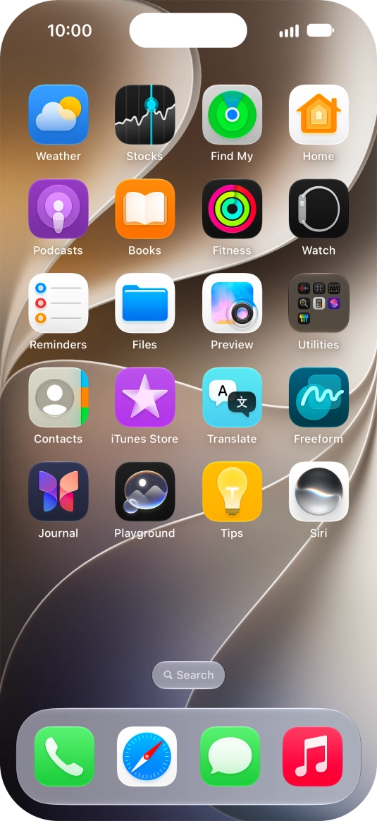 Press and hold anywhere on the home screen. Press and hold anywhere on the home screen.