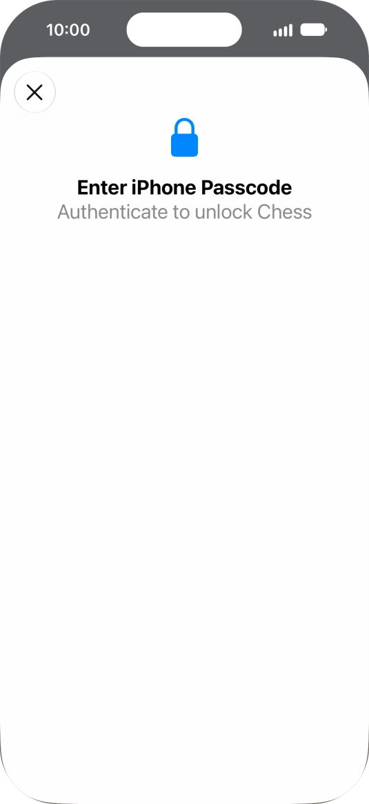 Use the phone lock code you created. The app is now no longer locked.