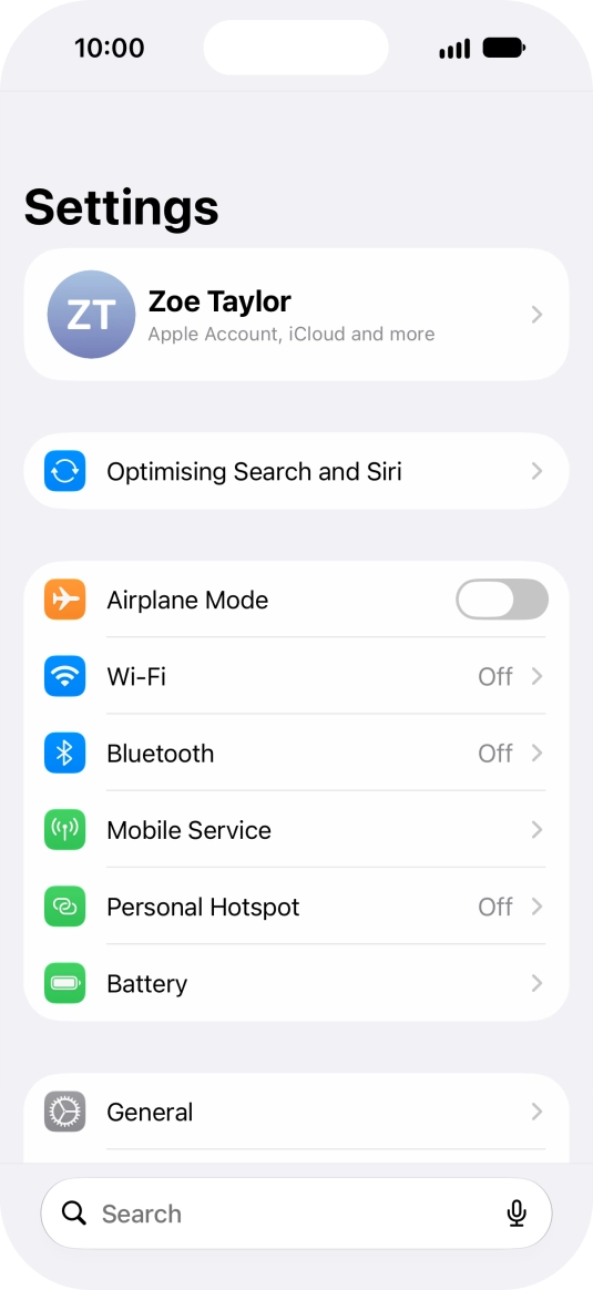 Press Personal Hotspot.