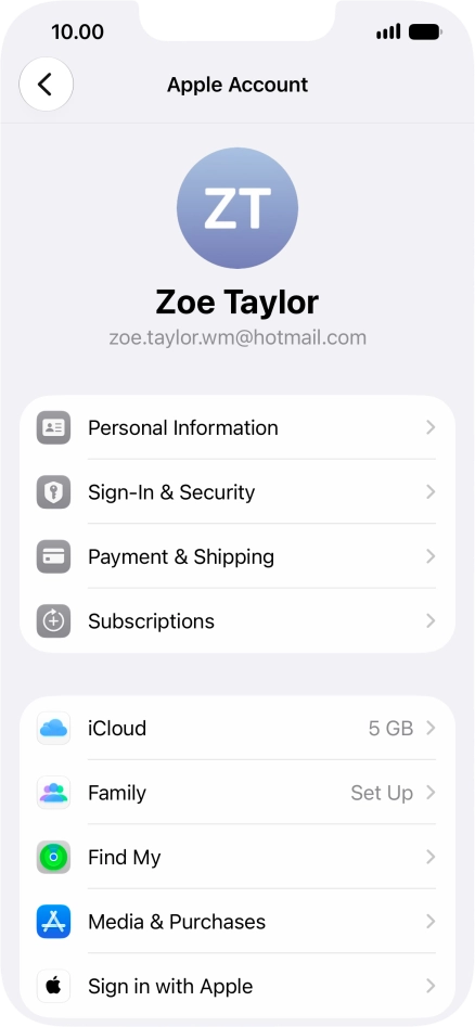 Press iCloud. Press iCloud.
