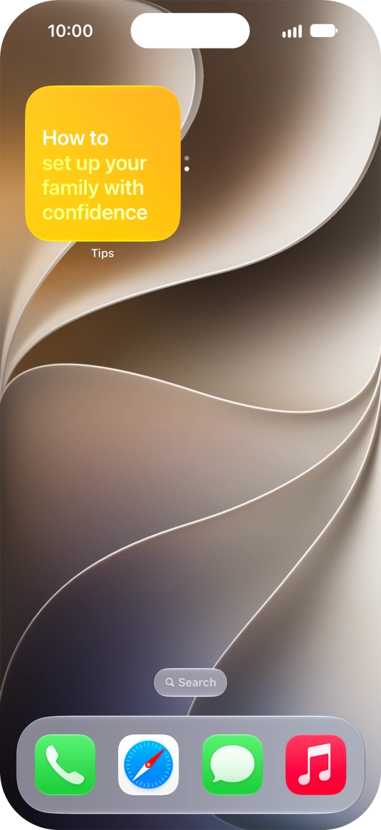 If you're using a Widget Stack: slide up or down on the stack to select the required widget.