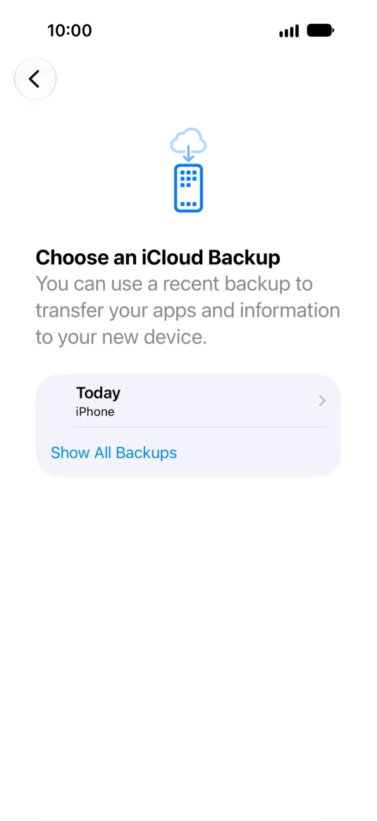 Press the required backup and your phone restores the content of the selected backup. Subsequently, follow the instructions on the screen to set up your phone and prepare it for use.