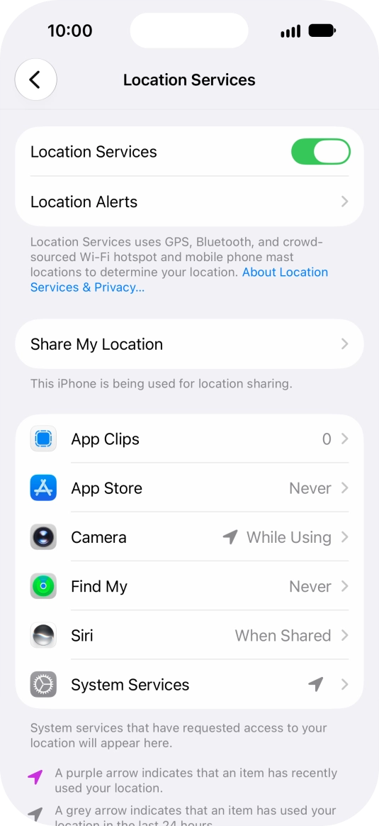 Press the required app.