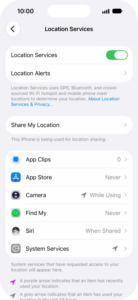 Press the required app.