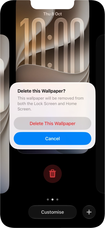 Press Delete This Wallpaper.