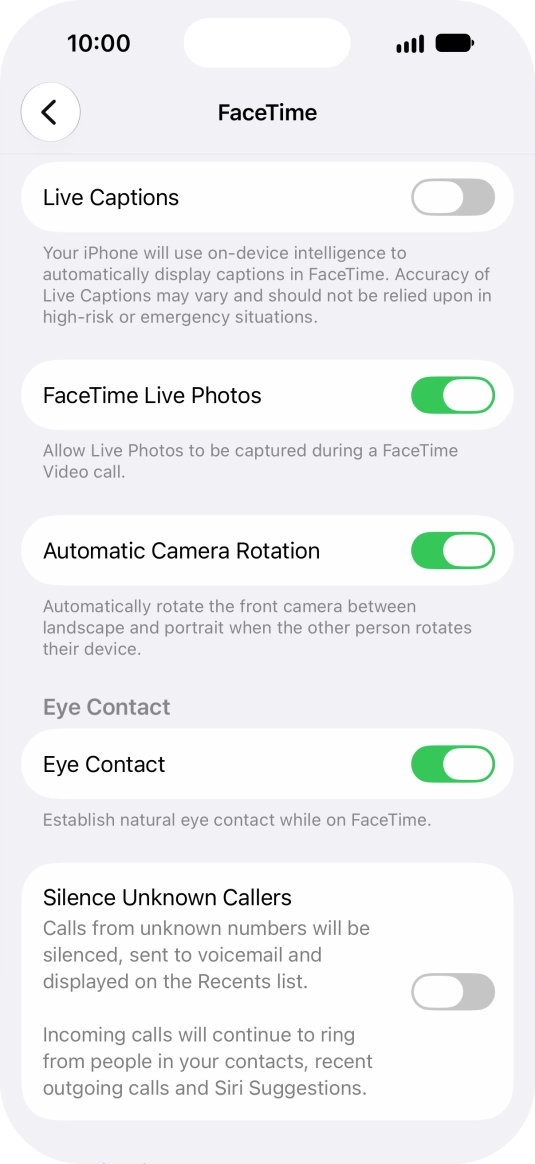 Press the indicator next to 