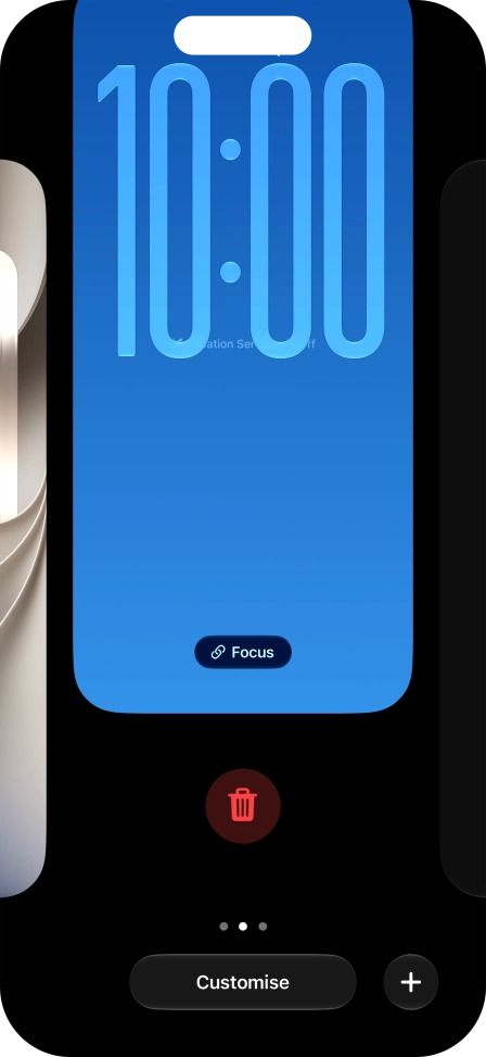 Press the delete icon. Press the delete icon.