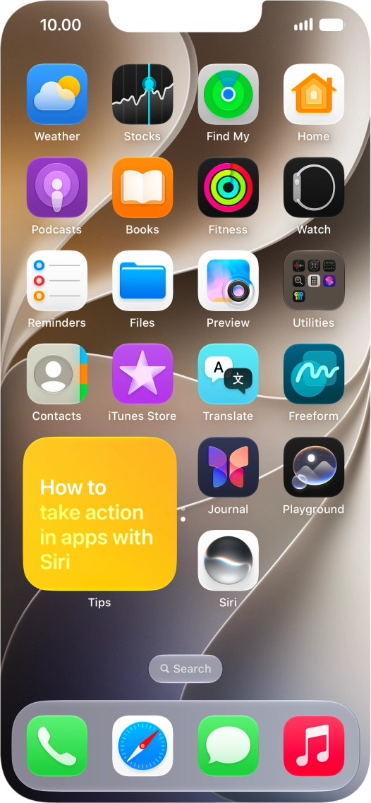 If you're using a Widget Stack: slide up or down on the stack to select the required widget.