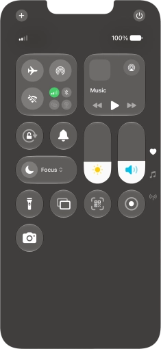 Press the flight mode icon to turn the function on or off.
