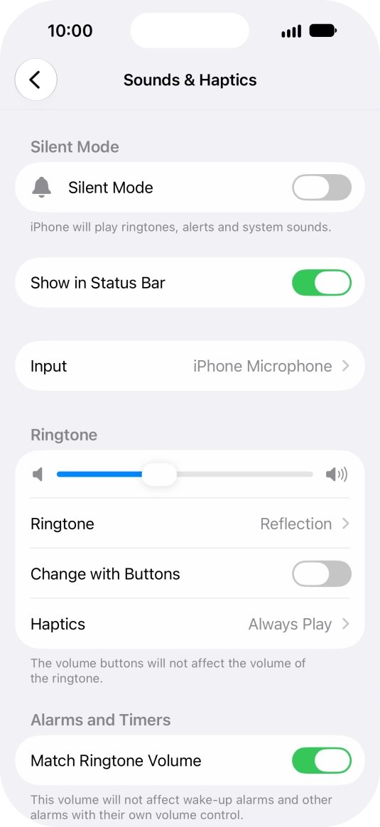 Press the indicator next to Press the indicator next to