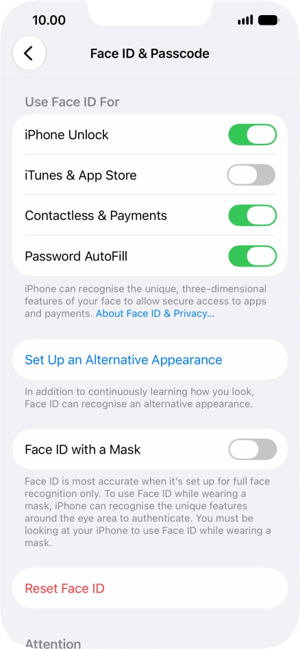Press the indicators next to the required settings to turn them on or off. Press the indicators next to the required settings to turn them on or off.