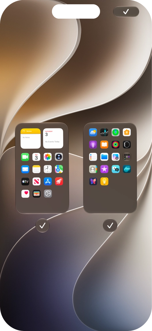 Press the confirm icon.