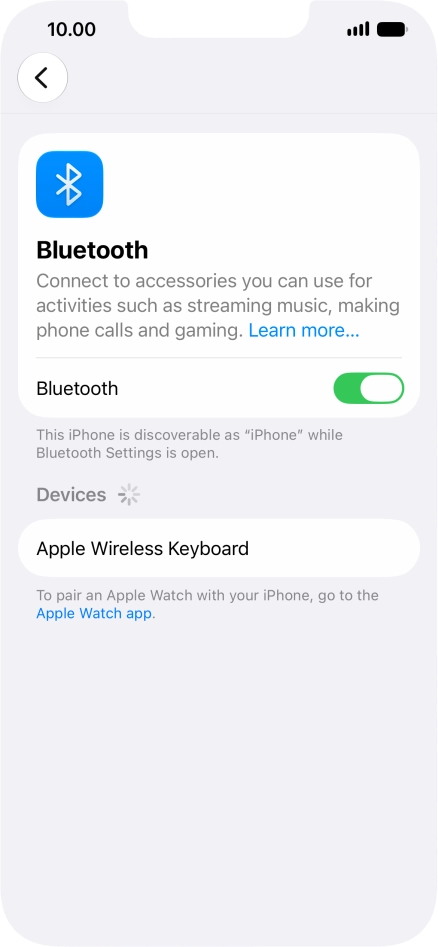 Press the required Bluetooth device and follow the instructions on the screen to pair the device with your phone. Press the required Bluetooth device and follow the instructions on the screen to pair the device with your phone.