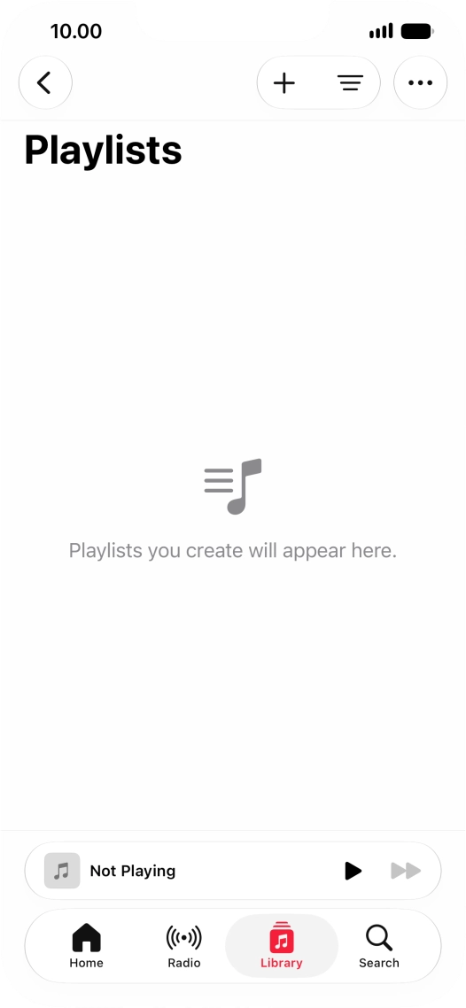 Press the new playlist icon.
