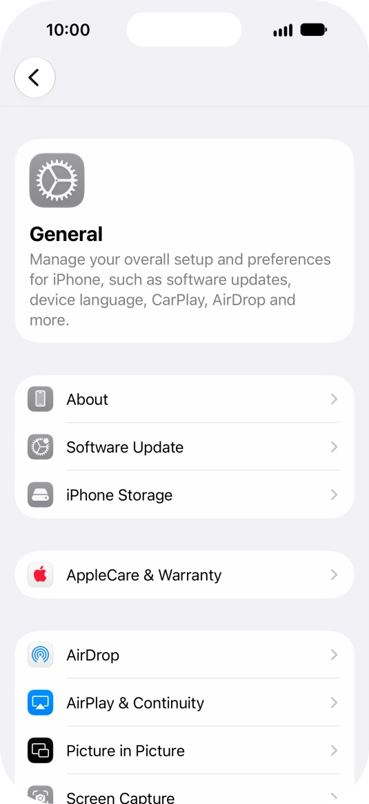 Press Software Update. If a new software version is available, it's displayed. Follow the instructions on the screen to update the phone software.