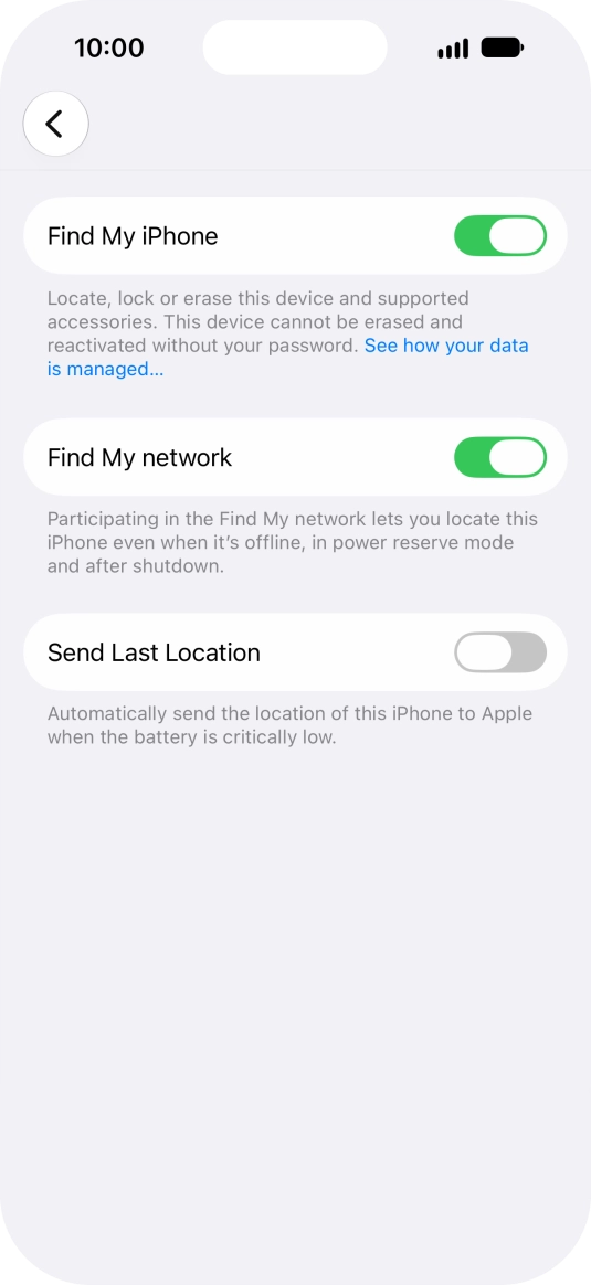 Press the indicator next to 