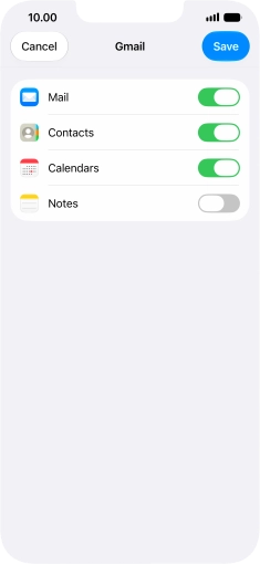 If this screen is displayed, you email account has been recognised and set up automatically. Follow the instructions on the screen to key in more information and finish setting up your phone.