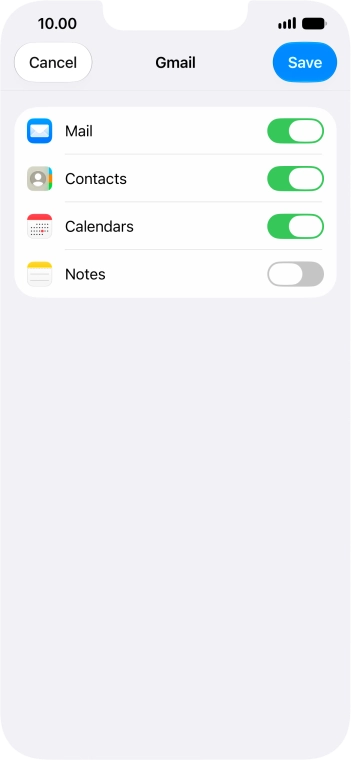 If this screen is displayed, you email account has been recognised and set up automatically. Follow the instructions on the screen to key in more information and finish setting up your phone.