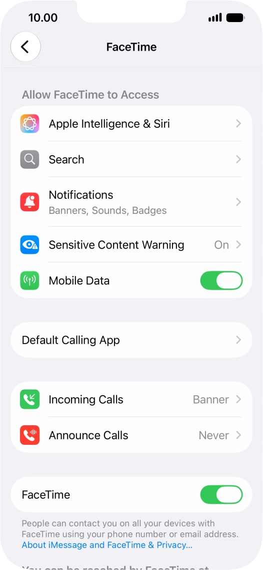 Press the indicator next to 