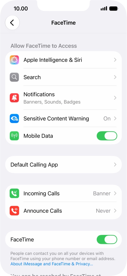 Press the indicator next to 