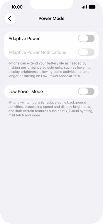 Press the indicator next to 