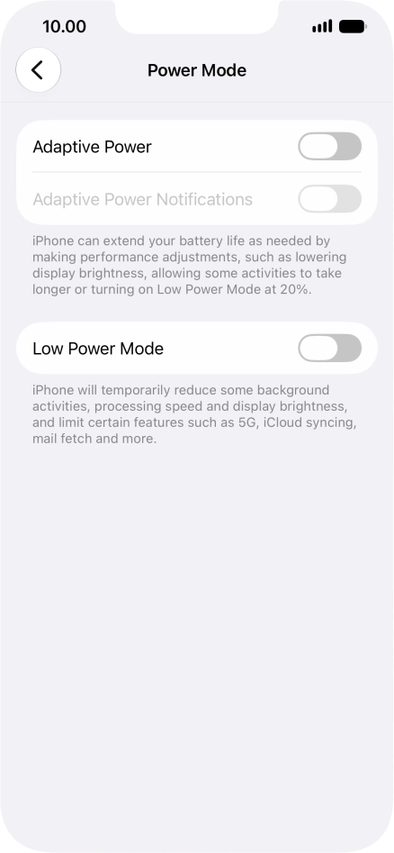 Press the indicator next to 