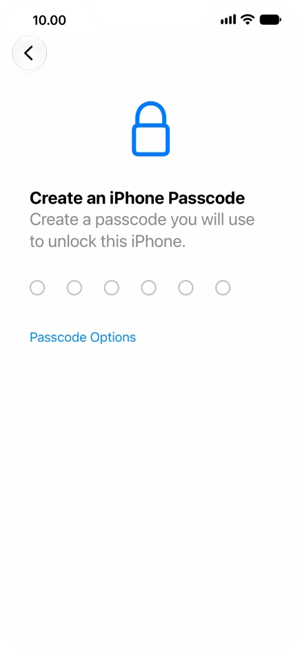 Press Passcode Options. Press Passcode Options.