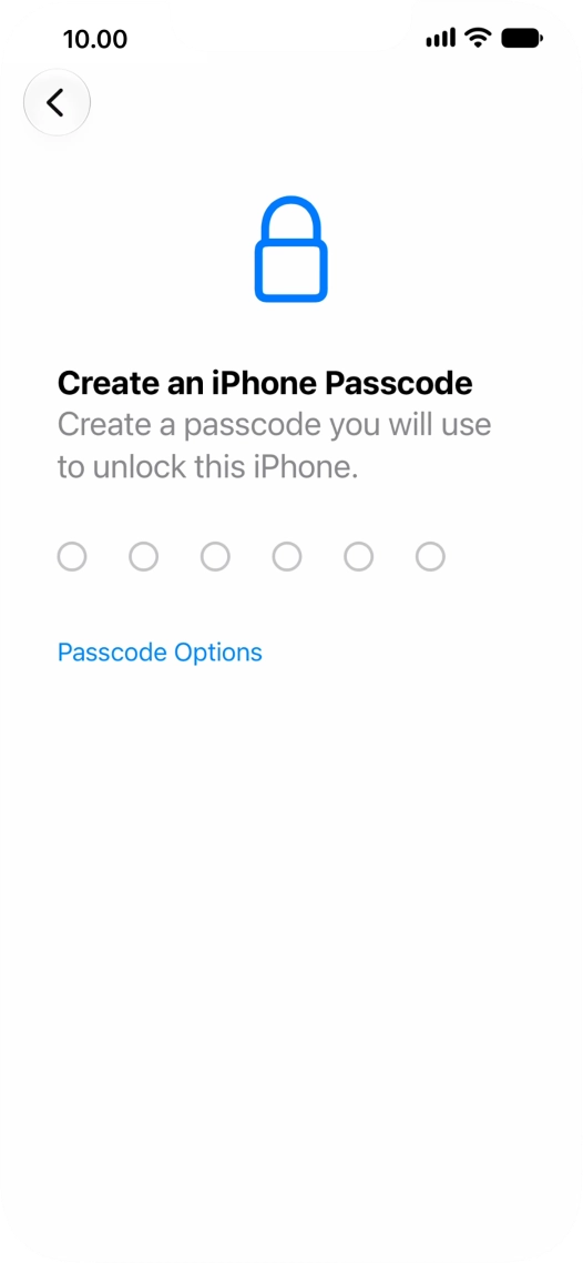 Press Passcode Options. Press Passcode Options.