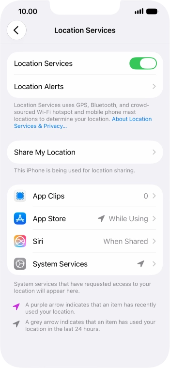 Press the required app.