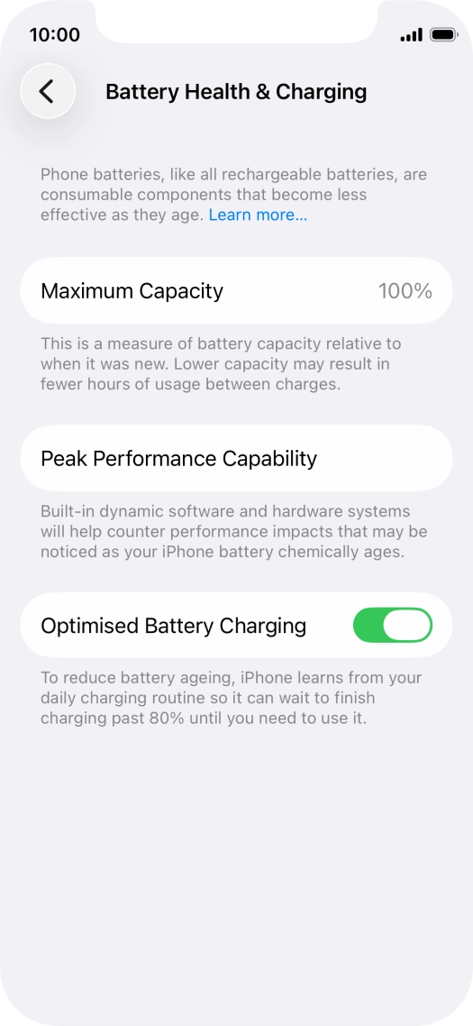 Press the indicator next to 
