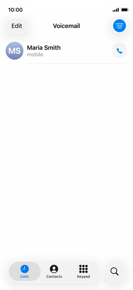 Press the required message.