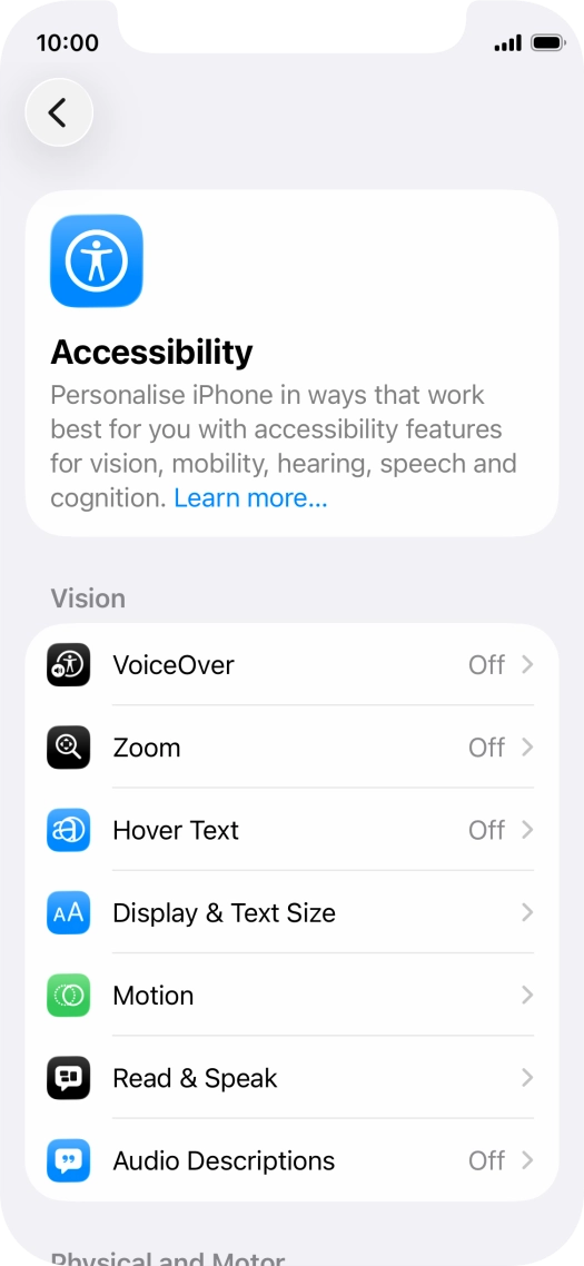 Press the required category below 
