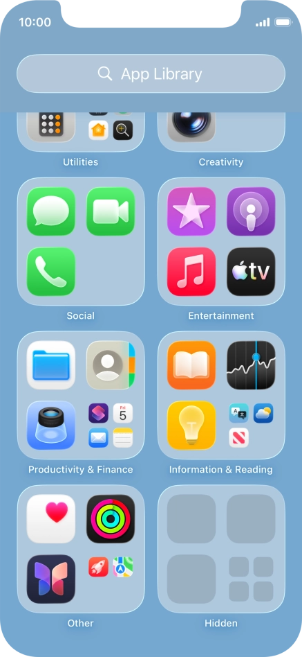 The app is now placed in the Hidden folder in the App Library.