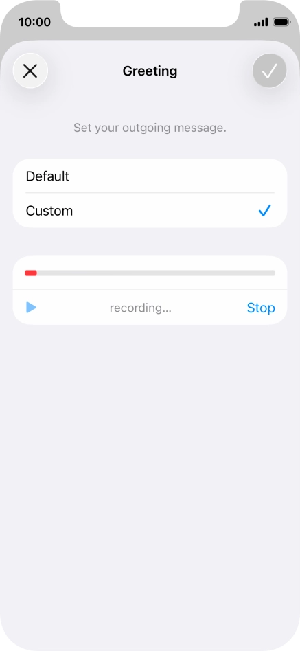 Press Stop to stop recording.