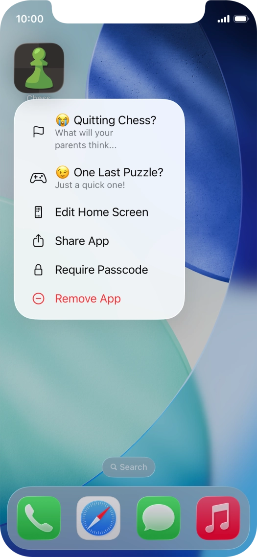 Press Require Passcode.
