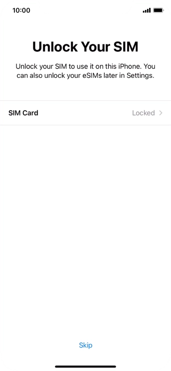 Press SIM Card.